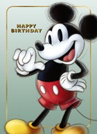 Verjaardagskaart Mickey Mouse klassiek